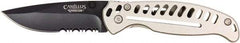 Clauss - 3" Blade, Drop Point Folding Knife - Stainless Steel - Exact Tool & Supply