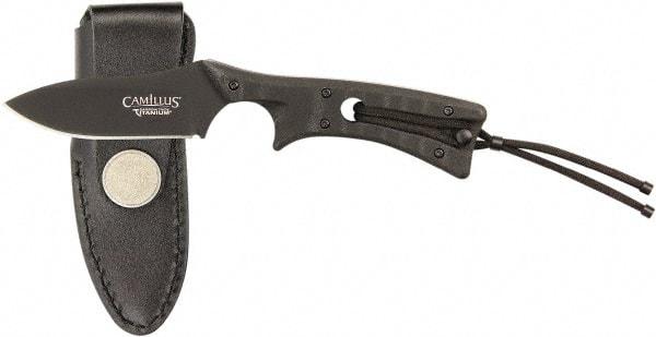 Clauss - 3" Long Blade, D2 Steel with Carbonitride Titanium Coating, Drop Point, Tactical Knife - D2 Steel with Carbonitride Titanium Coating Blade - Exact Tool & Supply