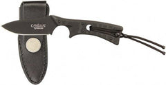 Clauss - 3" Long Blade, D2 Steel with Carbonitride Titanium Coating, Drop Point, Tactical Knife - D2 Steel with Carbonitride Titanium Coating Blade - Exact Tool & Supply