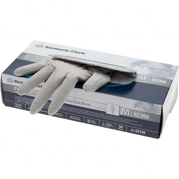 Kimtech - Size M, 3-1/2 mil, Medical Grade, Powder Free Nitrile Disposable Gloves - Exact Tool & Supply