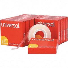 UNIVERSAL - 1/2" Wide x 1mm Thick x 36 yds Long, 81236VP Box Sealing & Label Protection Tape - Clear - Exact Tool & Supply