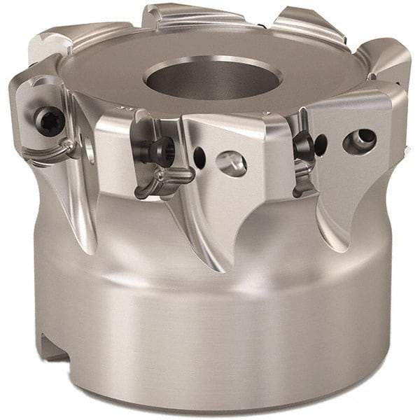 Seco - 2" Cut Diam, 0.9mm Max Depth, 3/4" Arbor Hole, 8 Inserts, LOHT06 Insert Style, Indexable Copy Face Mill - R220.21 Cutter Style, 1-1/2 High, Series Doubleoctomill - Exact Tool & Supply