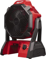 Milwaukee Tool - 7" Blade, 284 Max CFM, Cordless Fan - 2.5 Amps, 18 Volts, 3 Speed - Exact Tool & Supply