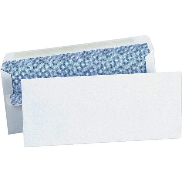 Universal One - 4.13" Long x 9.63" Wide Self Seal Business Envelope - White - Exact Tool & Supply