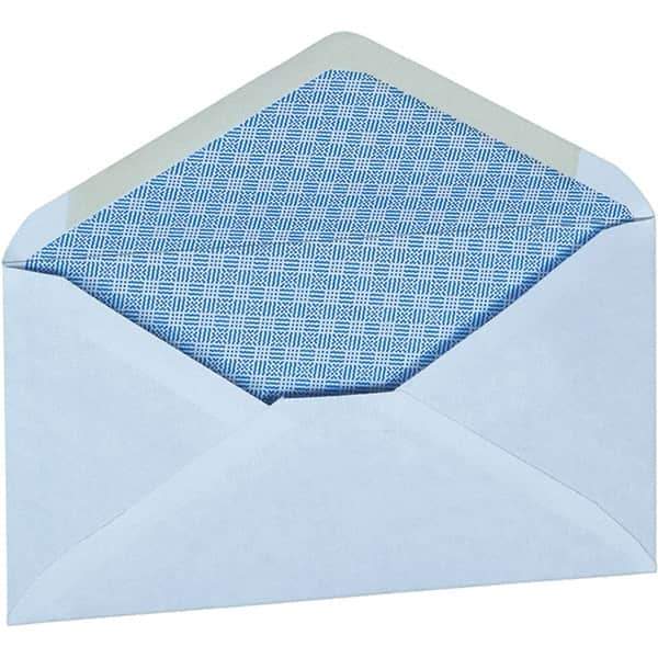 UNIVERSAL - 3-3/4" Long x 6.34" Wide Gummed Flap Security Envelope - White - Exact Tool & Supply