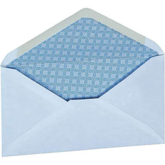 UNIVERSAL - 3-3/4" Long x 6.34" Wide Gummed Flap Security Envelope - White - Exact Tool & Supply