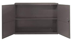 Durham - 1 Shelf Wall Storage Cabinet - Steel, 33-3/4" Wide x 11-7/8" Deep x 23-7/8" High, Gray - Exact Tool & Supply