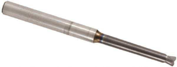 Seco - 4mm, 2 Flute, Single End, Solid Carbide, 0.3mm Corner Radius End Mill - 80mm OAL, 0° Helix, Right Hand Flute, 0.25mm LOC, Right Hand Cut, 28mm Extended Reach - Exact Tool & Supply