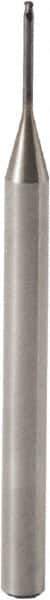 Seco - 1mm Diam, 0.75mm LOC, 2 Flute Solid Carbide Ball End Mill - MEGA-T Finish, Single End, 40mm OAL, 3mm Shank Diam, Spiral Flute - Exact Tool & Supply