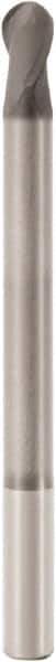 Seco - 4mm Diam, 14mm LOC, 2 Flute Solid Carbide Ball End Mill - Diamond Finish, Single End, 50mm OAL, 4mm Shank Diam, Spiral Flute - Exact Tool & Supply