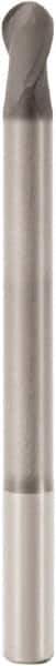 Seco - 4mm Diam, 6mm LOC, 2 Flute Solid Carbide Ball End Mill - Diamond Finish, Single End, 40mm OAL, 4mm Shank Diam, Spiral Flute - Exact Tool & Supply
