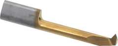 HORN - 25mm Cutting Depth, 5.7mm Diam, Internal Thread, Solid Carbide, Single Point Threading Tool - TiN Finish, 40mm OAL, 3.3mm Projection from Center, 1.25mm Max Pitch, 60° Profile Angle - Exact Tool & Supply