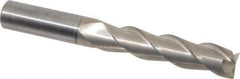 SGS - 3/4", 3-1/4" LOC, 3/4" Shank Diam, 6" OAL, 3 Flute, Solid Carbide Square End Mill - Single End, TiB2 Finish, Spiral Flute, 38° Helix, Right Hand Cut, Right Hand Flute, Series 43 - Exact Tool & Supply