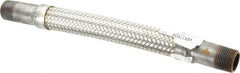 Made in USA - 12" OAL, 3/4" ID, 600 Max psi, Flexible Metal Hose Assembly - Exact Tool & Supply