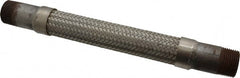 Made in USA - 12" OAL, 1" ID, 580 Max psi, Flexible Metal Hose Assembly - Exact Tool & Supply