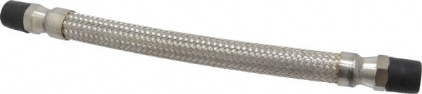 Made in USA - 12" OAL, 1/2" ID, 1,040 Max psi, Flexible Metal Hose Assembly - Exact Tool & Supply