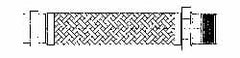 Made in USA - 24" OAL, 2" ID, 450 Max psi, Flexible Metal Hose Assembly - Exact Tool & Supply