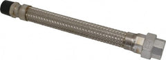 Made in USA - 12" OAL, 3/4" ID, 600 Max psi, Flexible Metal Hose Assembly - Exact Tool & Supply