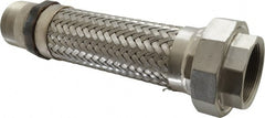 Made in USA - 12" OAL, 2" ID, 450 Max psi, Flexible Metal Hose Assembly - Exact Tool & Supply