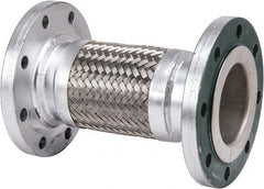 Made in USA - 12" OAL, 4" ID, 210 Max psi, Flexible Metal Hose Assembly - Exact Tool & Supply