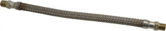Made in USA - 12" OAL, 1/4" ID, 2,240 Max psi, Flexible Metal Hose Assembly - Exact Tool & Supply
