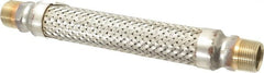 Made in USA - 12" OAL, 1" ID, 580 Max psi, Flexible Metal Hose Assembly - Exact Tool & Supply