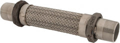 Made in USA - 12" OAL, 1-1/2" ID, 410 Max psi, Flexible Metal Hose Assembly - Exact Tool & Supply