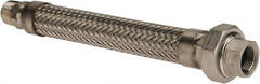 Made in USA - 12" OAL, 3/4" ID, 600 Max psi, Flexible Metal Hose Assembly - Exact Tool & Supply