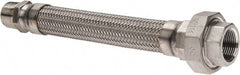Made in USA - 12" OAL, 1" ID, 580 Max psi, Flexible Metal Hose Assembly - Exact Tool & Supply