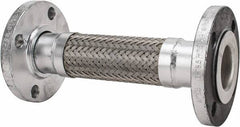 Made in USA - 12" OAL, 2" ID, 450 Max psi, Flexible Metal Hose Assembly - Exact Tool & Supply