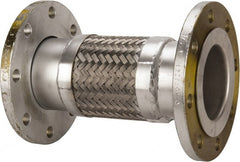 Made in USA - 12" OAL, 4" ID, 210 Max psi, Flexible Metal Hose Assembly - Exact Tool & Supply