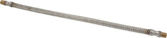 Made in USA - 18" OAL, 1/4" ID, 2,240 Max psi, Flexible Metal Hose Assembly - Exact Tool & Supply