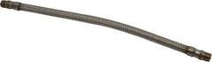 Made in USA - 18" OAL, 3/8" ID, 1,450 Max psi, Flexible Metal Hose Assembly - Exact Tool & Supply