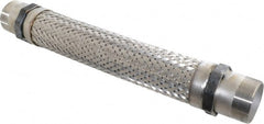 Made in USA - 18" OAL, 2" ID, 450 Max psi, Flexible Metal Hose Assembly - Exact Tool & Supply