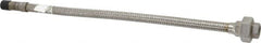 Made in USA - 18" OAL, 3/8" ID, 1,450 Max psi, Flexible Metal Hose Assembly - Exact Tool & Supply