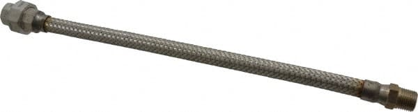 Made in USA - 18" OAL, 1/2" ID, 1,040 Max psi, Flexible Metal Hose Assembly - Exact Tool & Supply