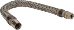 Made in USA - 18" OAL, 1/2" ID, 1,040 Max psi, Flexible Metal Hose Assembly - Exact Tool & Supply