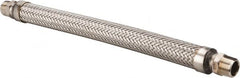 Made in USA - 18" OAL, 3/4" ID, 600 Max psi, Flexible Metal Hose Assembly - Exact Tool & Supply