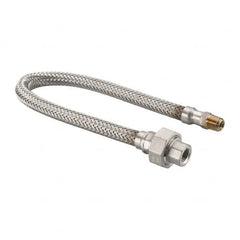 Made in USA - 18" OAL, 1/4" ID, 2,240 Max psi, Flexible Metal Hose Assembly - Exact Tool & Supply