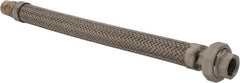 Made in USA - 18" OAL, 3/4" ID, 600 Max psi, Flexible Metal Hose Assembly - Exact Tool & Supply