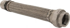 Made in USA - 18" OAL, 2" ID, 450 Max psi, Flexible Metal Hose Assembly - Exact Tool & Supply