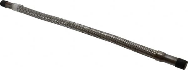 Made in USA - 24" OAL, 1/2" ID, 1,040 Max psi, Flexible Metal Hose Assembly - Exact Tool & Supply