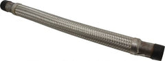 Made in USA - 24" OAL, 1-1/4" ID, 450 Max psi, Flexible Metal Hose Assembly - Exact Tool & Supply