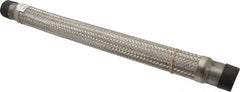 Made in USA - 24" OAL, 1-1/2" ID, 410 Max psi, Flexible Metal Hose Assembly - Exact Tool & Supply