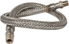 Made in USA - 24" OAL, 1/4" ID, 2,240 Max psi, Flexible Metal Hose Assembly - Exact Tool & Supply