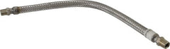 Made in USA - 24" OAL, 1/2" ID, 1,040 Max psi, Flexible Metal Hose Assembly - Exact Tool & Supply