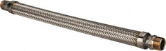 Made in USA - 24" OAL, 1" ID, 580 Max psi, Flexible Metal Hose Assembly - Exact Tool & Supply