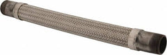 Made in USA - 24" OAL, 1-1/2" ID, 410 Max psi, Flexible Metal Hose Assembly - Exact Tool & Supply
