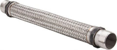 Made in USA - 24" OAL, 2" ID, 450 Max psi, Flexible Metal Hose Assembly - Exact Tool & Supply