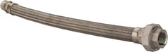 Made in USA - 24" OAL, 1" ID, 580 Max psi, Flexible Metal Hose Assembly - Exact Tool & Supply